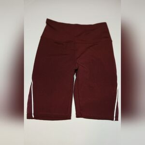 Body Glove Burgundy High Waist Biker Shorts | Size Large